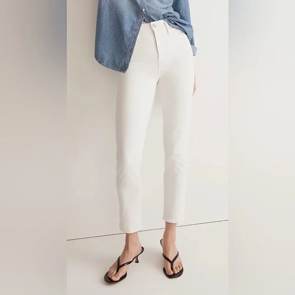Madewell Stovepipe white Jeans  nwt size 33